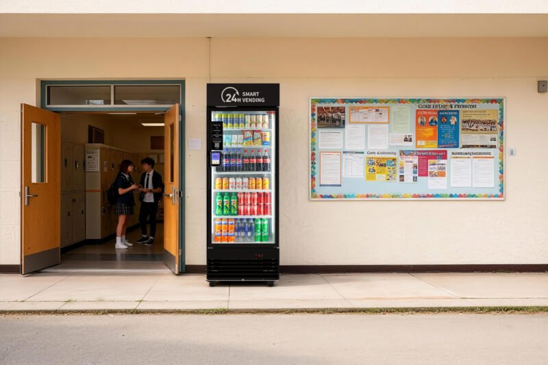 HAHA smart cooler in school setting